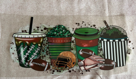 Green Football Cups Wrap