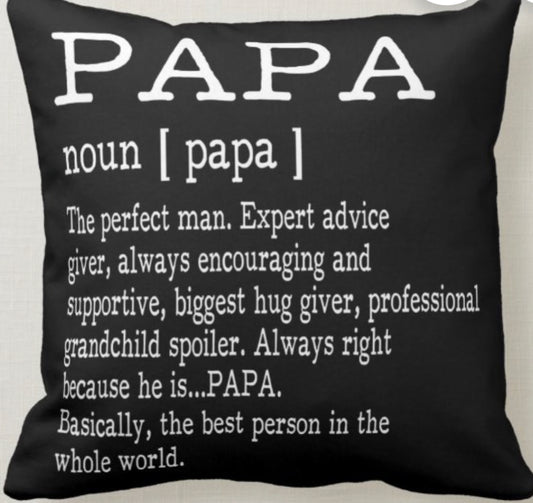 Papa theme pillow